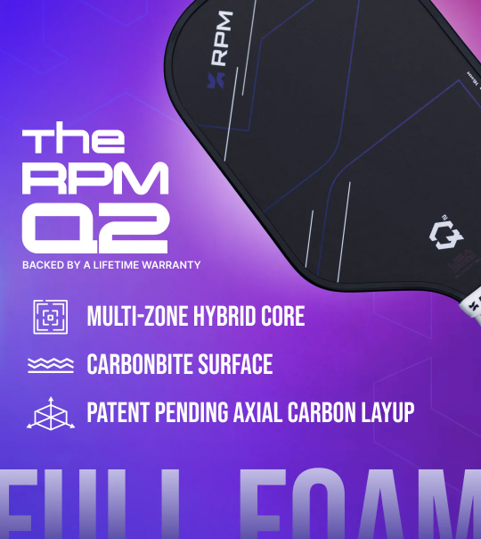 RPM Q2 14MM ELONGATED Pickleball Paddle