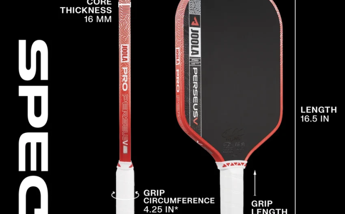 Perseus Pro V Pickleball Paddle- Color: Blaze Red (Ben Johns)
