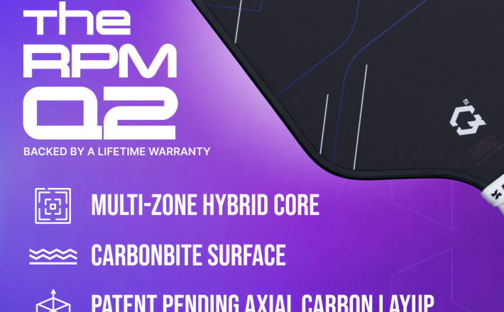 RPM Q2 16MM ELONGATED Pickleball Paddle