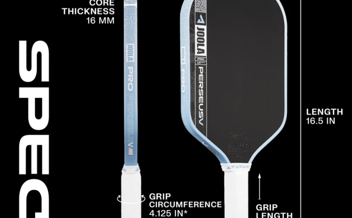Perseus Pro V Pickleball Paddle- Color: Breeze Blue (Simone Jardim)