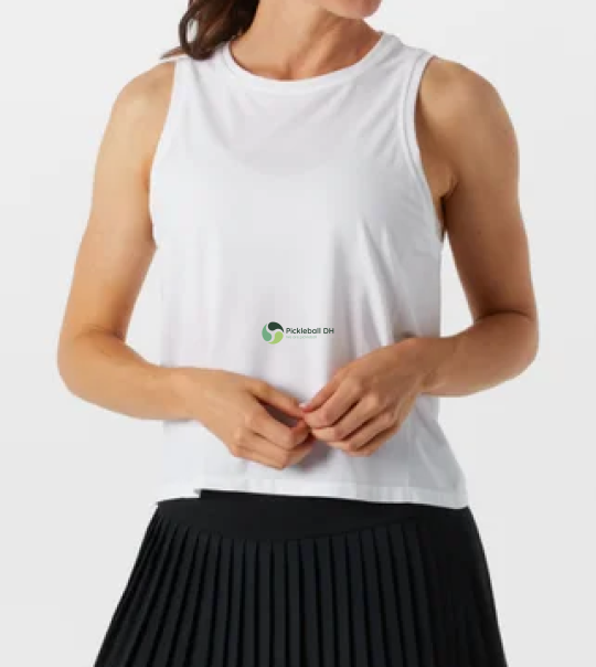 Fabletics Women's Feather Tech Muscle Tank - White